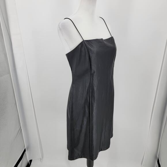 Wild Fable Dress Womens XL Faux Leather Black Back Zip Up - Picture 4 of 11